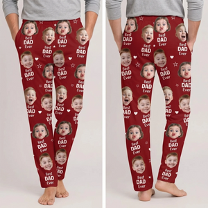 Custom Photo Pajama Pants - Personalized Mother's Day, Father's Day Gifts For Mom, Grandma, Dad, Grandpa - Family Love Never Sleeps Ever