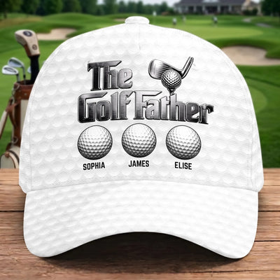 Custom Hat, All Over Print Classic Cap - Personalized Birthday Golf Gifts For Dad, Grandpa - Best Dad By Par Always