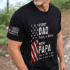 Custom Unisex T-Shirt With Design On Sleeve - Personalized Father's Day Birthday Gifts For Dad, Grandpa - From Dad To Grandpa