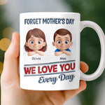 Custom 3D Inflated Effect Printed Mug - Personalized Mother's Day Gifts For Mom, Grandma - Hugs, Love, Repeat