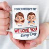 Custom 3D Inflated Effect Printed Mug - Personalized Mother's Day Gifts For Mom, Grandma - Hugs, Love, Repeat