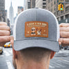 Custom Leather Patch Hat - Personalized Father's Day Birthday Gifts For Dog Lovers, Dog Dad And Mom - Dog Dad Off Duty