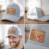 Custom Leather Patch Hat - Personalized Father's Day Birthday Gifts For Dog Lovers, Dog Dad And Mom - Dog Dad Off Duty