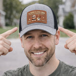 Custom Leather Patch Hat - Personalized Father's Day Birthday Gifts For Dog Lovers, Dog Dad And Mom - Dog Dad Off Duty