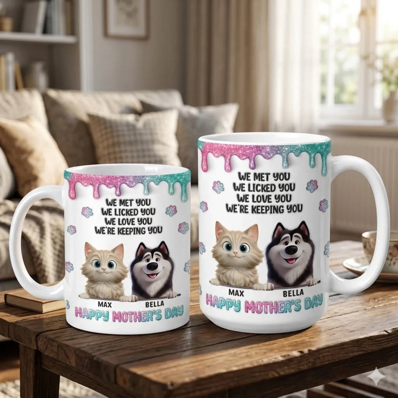 Custom 3D Inflated Effect Printed Mug - Personalized Mother's Day Birthday Gifts For Dog Lovers, Dog Mom - I Woof You So Much