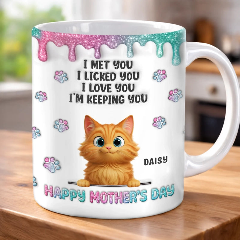 Custom 3D Inflated Effect Printed Mug - Personalized Mother's Day Birthday Gifts For Dog Lovers, Dog Mom - I Woof You So Much
