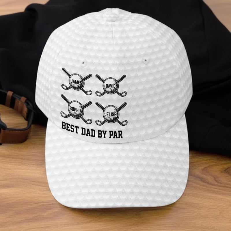 Custom Hat, All Over Print Classic Cap - Personalized Birthday Golf Gifts For Dad, Grandpa - Golf Dad Life Is The Best