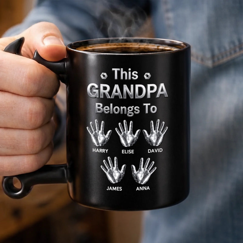 Custom Coffee Mug With Wrench Handle - Personalized Father's Day Birthday Gifts For Dad, Grandpa - Super Dad In Action