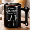 Custom Coffee Mug With Wrench Handle - Personalized Father's Day Birthday Gifts For Dad, Grandpa - Tool Time With Dad