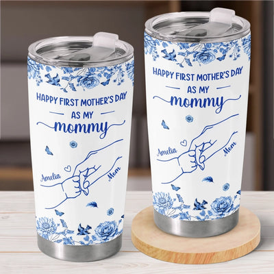 Custom Tumbler - Personalized Mother's Day, Baby Shower, Gender Reveal Gifts For New Moms, Wife, Daughter - The Beginning Of Mommy Magic