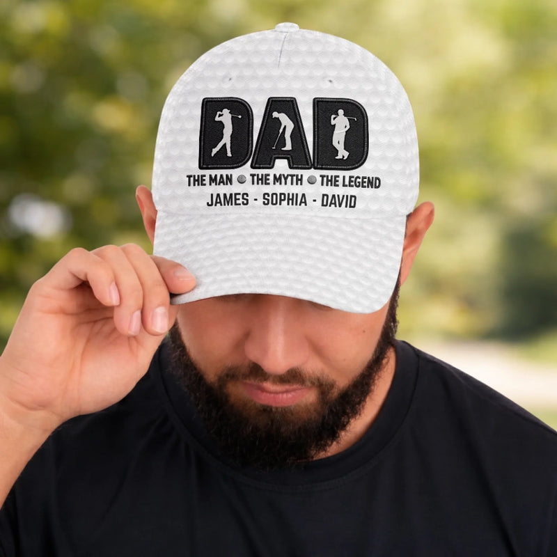 Custom Hat, All Over Print Classic Cap - Personalized Birthday Golf Gifts For Dad, Grandpa - The Golf Legend
