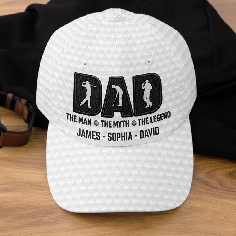 Custom Hat, All Over Print Classic Cap - Personalized Birthday Golf Gifts For Dad, Grandpa - The Golf Legend
