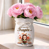 Custom Flower Vase With Ribbon - Personalized  Bookish Gifts For Book Lovers, Bookworms, Readers -  Collecting Stories, Not Things