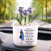 Custom Glass Everlasting Tulips - Personalized Graduation Gifts For Her - Dreams In Front, Love All Around