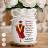 Custom Flower Vase With Ribbon - Personalized Graduation Gifts For Her - The Tassel Was Worth The Hustle