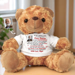 Custom Photo Teddy Bear Plush - Personalized Graduation, Memorial Sympathy Gift For Family Members, Siblings, Brothers, Sisters - A Gentle Hug From Heaven
