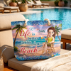 Custom Beach Bag - Personalized Summer Vacation And Travel Gifts For Best Friends, Family - Poolside State Of Mind