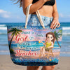 Custom Beach Bag - Personalized Summer Vacation And Travel Gifts For Best Friends, Family - Poolside State Of Mind