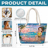 Custom Beach Bag - Personalized Summer Vacation And Travel Gifts For Best Friends, Family - Poolside State Of Mind