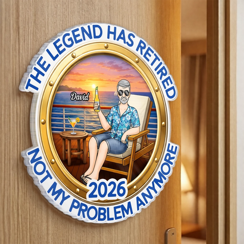 Custom Cruise Ship Door Magnet - Personalized Summer Vacation And Travel Gifts For Husband And Wife, Him And Her - Cruising Through Life Side By Side