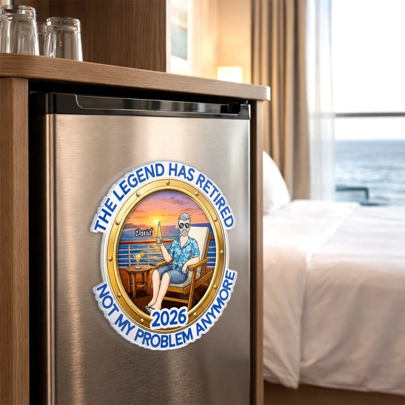 Custom Cruise Ship Door Magnet - Personalized Summer Vacation And Travel Gifts For Husband And Wife, Him And Her - Cruising Through Life Side By Side