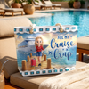 Custom Beach Bag - Personalized Summer Vacation And Travel Gifts For Best Friends, Family, Cruise Lovers - Let’s Cruise Into Good Times