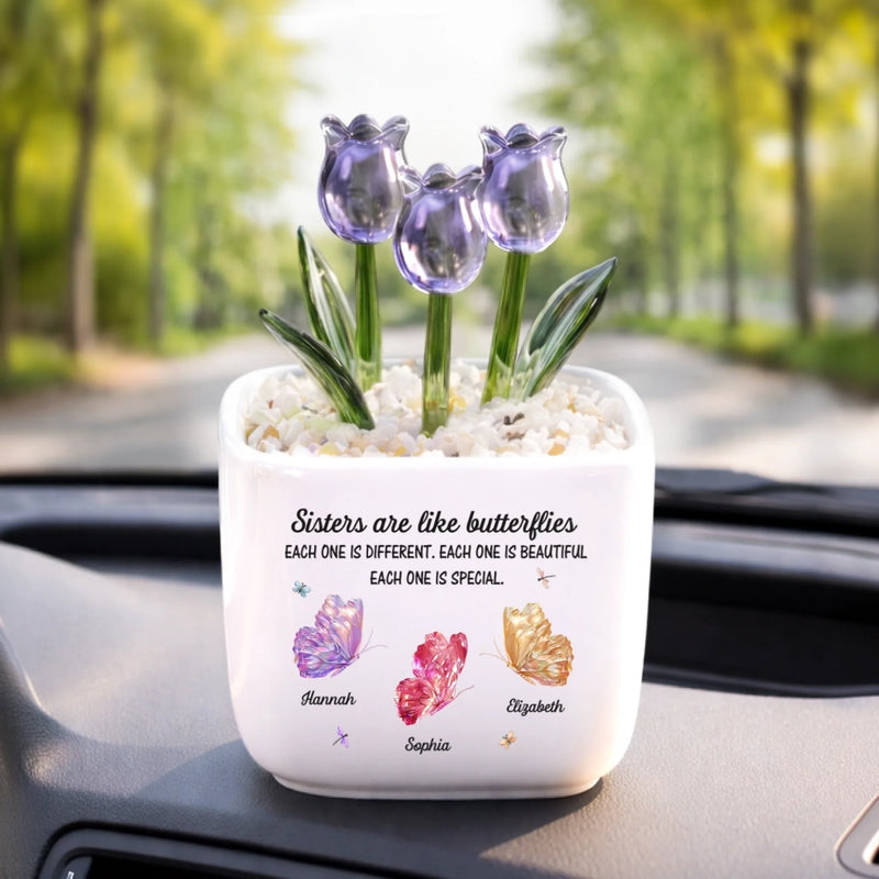Custom Glass Everlasting Tulips - Personalized Best Friend Birthday Gifts For Women, Besties, Sisters, BFF -  Each One Special, All Deeply Loved