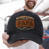 Custom Vintage Washed Denim Baseball Cap - Personalized Father's Day Birthday Gifts For Dad, Grandpa - Cheers To The Man Who Does It All