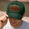 Custom Vintage Washed Denim Baseball Cap - Personalized Father's Day Birthday Gifts For Dad, Grandpa - Cheers To The Man Who Does It All