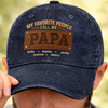 Custom Vintage Washed Denim Baseball Cap - Personalized Father's Day Birthday Gifts For Dad, Grandpa - Cheers To The Man Who Does It All