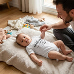 Our First Steps Together - Family Personalized Custom Baby Onesie - Father's Day, Baby Shower Gift, Gift For New Dads, Baby