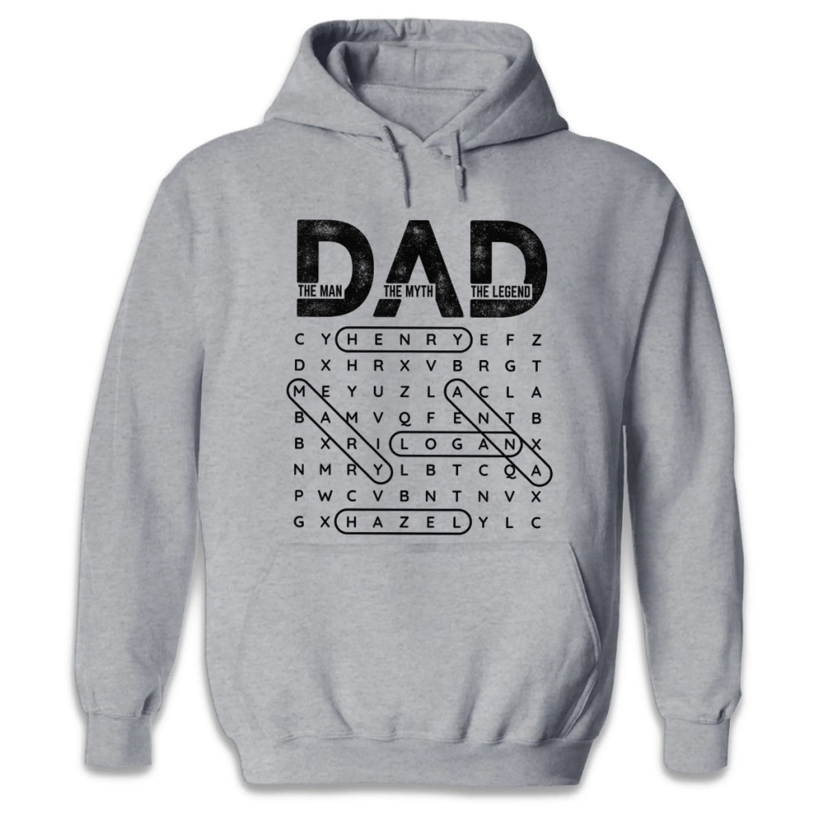 Custom Word Search Puzzle Unisex T-shirt, Premium T-shirt, Hoodie - Personalized Father's Day Birthday Gifts For Dad, Grandpa - Dad Always Leads The Way