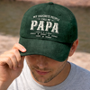 Custom Vintage Washed Denim Baseball Cap - Personalized Father's Day Birthday Gifts For Dad, Grandpa - Grandpa Never Outdated