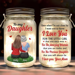Custom Mason Jar Light - Personalized Birthday Gifts For Daughter - You’ll Always Be My Little Girl