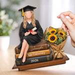 Custom 2-Layered Wooden Plaque - Personalized Graduation Gift For Her - Not Just A Moment, A Milestone