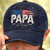 Custom Vintage Washed Denim Baseball Cap - Personalized Father's Day Birthday Gifts For Dad, Grandpa - Grandpa Vintage Vibes