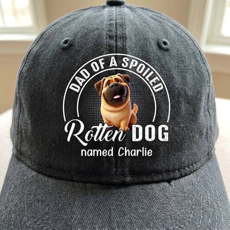 Master Of The Meow & Woof Crew - Dog & Cat Personalized Custom Vintage Washed Denim Baseball Cap - Father's Day, Mother's Day, Gift For Mom, Dad, Pet Owners, Pet Lovers