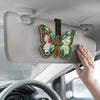 Custom Photo Car Visor Clip - Personalized Memorial Sympathy Gifts For Loss Of Mom, Dad - Butterfly Kisses From Heaven