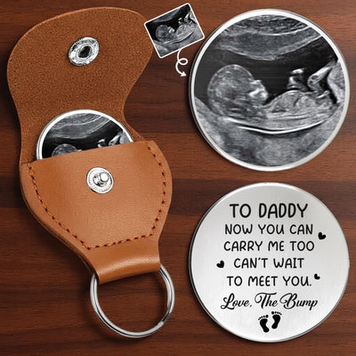 Custom Photo Pocket Hug - Personalized Baby Shower, Gender Reveal Gifts For New Dads, Husband, Son - Promoted To Dad Soon
