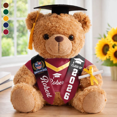 Custom Photo Graduation Teddy Bear - Personalized Graduation Gifts For Him, Her - Big Dreams, Bright Future