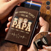 Custom Pop-Up Leather Wallet - Personalized Father's Day Gifts For Dad, Grandpa - The Man, The Myth, The Dad