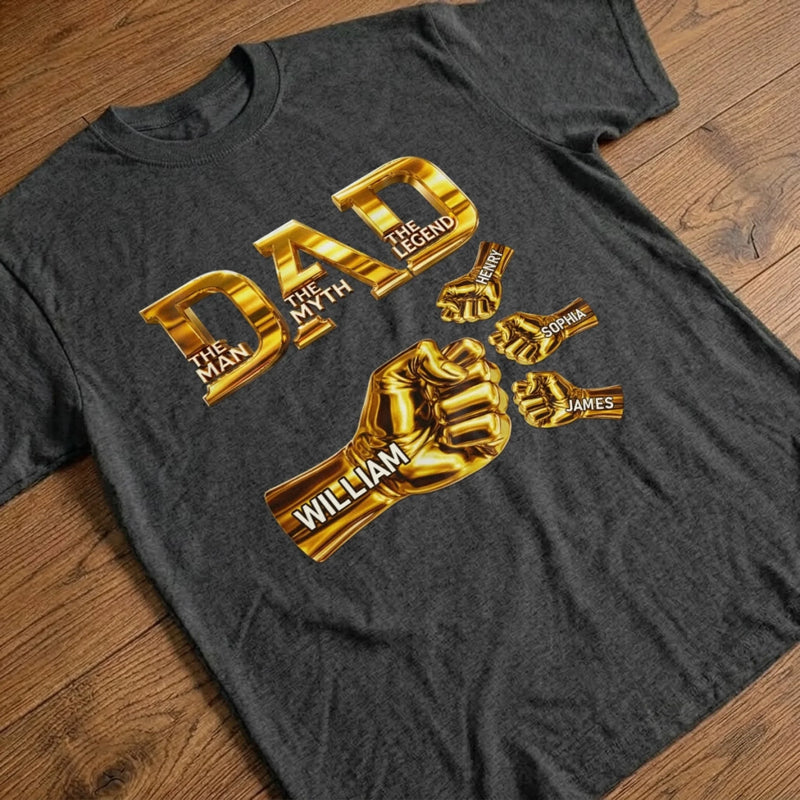Custom Unisex T-shirt, Premium T-shirt, Hoodie - Personalized Father's Day Birthday Gifts For Dad, Grandpa - Dad Energy Never Fades