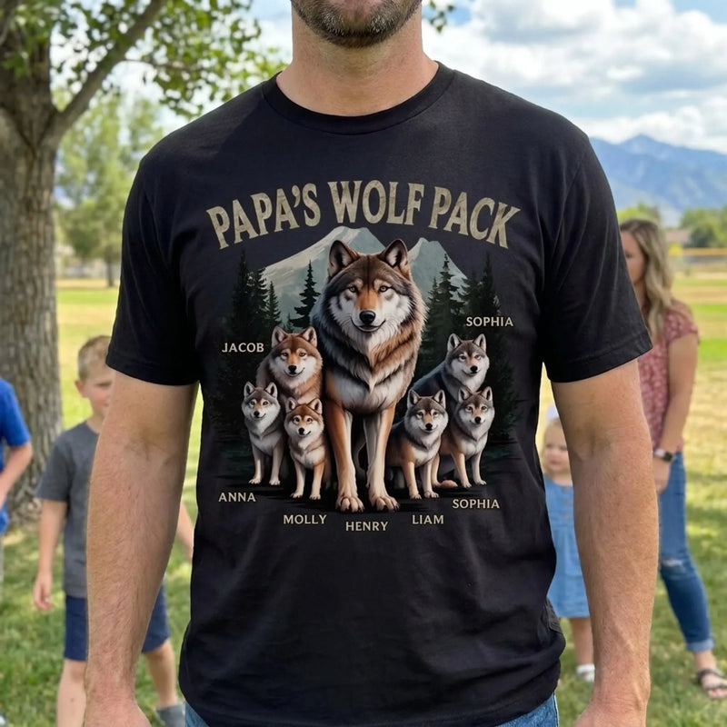 Our Pack, Our Bond, Our Dad - Family Personalized Custom Unisex T-shirt, Premium T-shirt, Hoodie - Father's Day, Gift For Dad, Grandpa