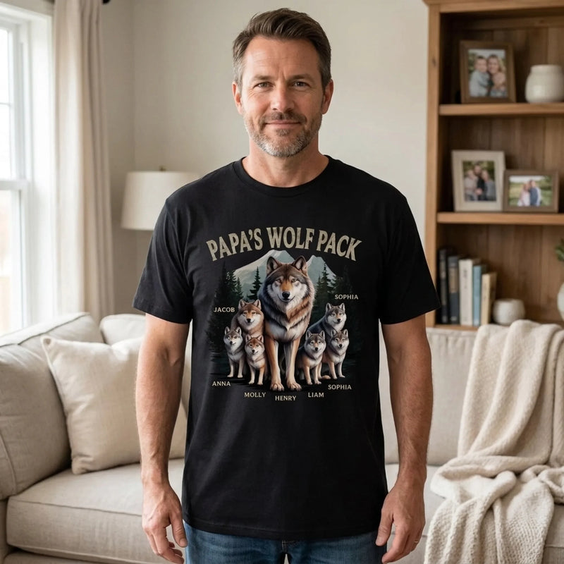 Our Pack, Our Bond, Our Dad - Family Personalized Custom Unisex T-shirt, Premium T-shirt, Hoodie - Father's Day, Gift For Dad, Grandpa