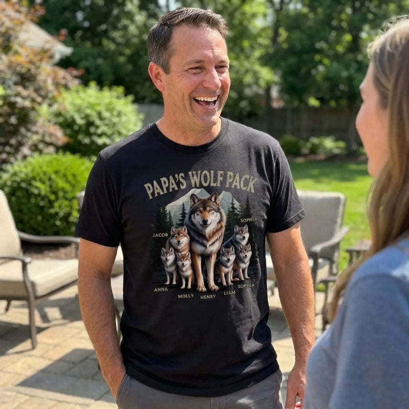 Our Pack, Our Bond, Our Dad - Family Personalized Custom Unisex T-shirt, Premium T-shirt, Hoodie - Father's Day, Gift For Dad, Grandpa