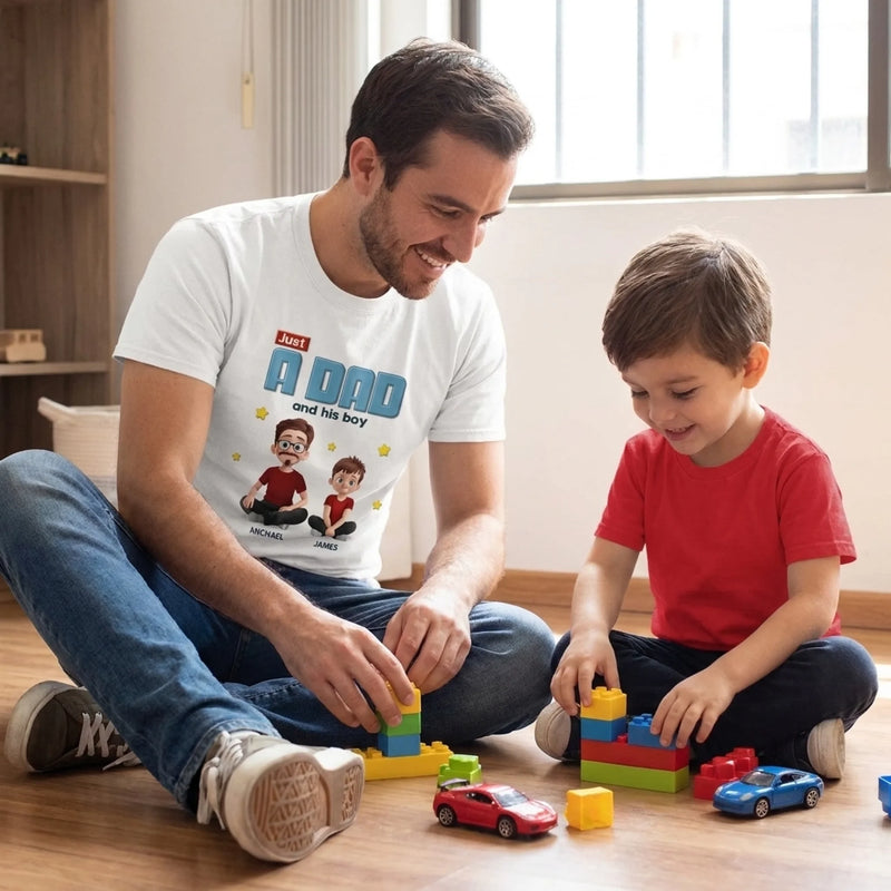 From Father To Son, Love That Lasts Forever - Family Personalized Custom Unisex T-shirt, Premium T-shirt, Hoodie - Father's Day, Gift For Dad