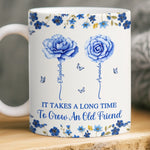 Custom Mug - Personalized Best Friend Birthday Gifts For Women, Besties, Sisters, BFF - Friendship In Full Bloom