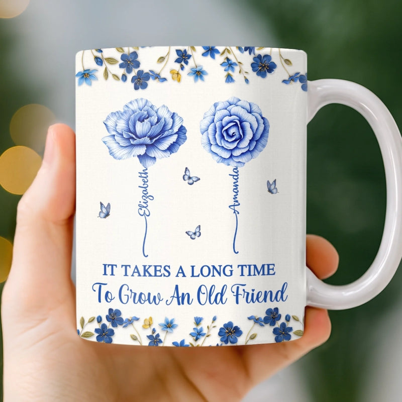 Custom Mug - Personalized Best Friend Birthday Gifts For Women, Besties, Sisters, BFF - Friendship In Full Bloom