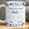 Custom Long Distance Mug - Personalized Best Friend Birthday Gifts For Women, Besties, Sisters, BFF - Friendship With No Borders