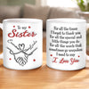 Custom 3D Inflated Effect Printed Mug - Personalized Best Friend Birthday Gifts For Women, Besties, Sisters, BFF - Sisters Forever, No Matter What